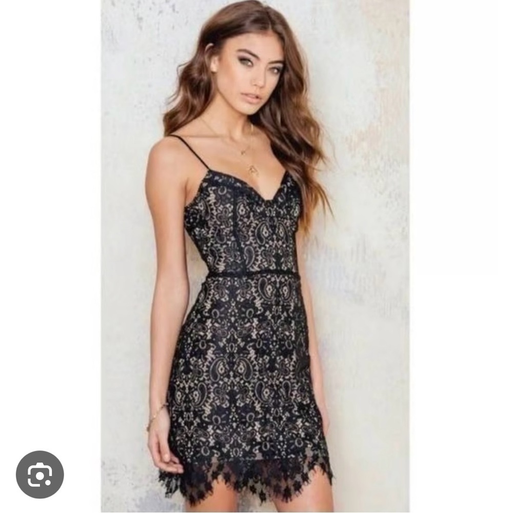 For Love And Lemons | Black LBD lace dress